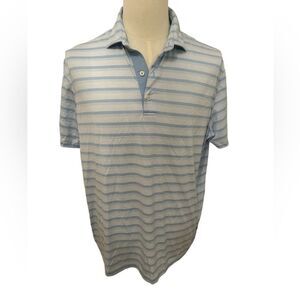 Johnnie-O Rochdale Striped Stretch Jersey Polo XL‎ Blue